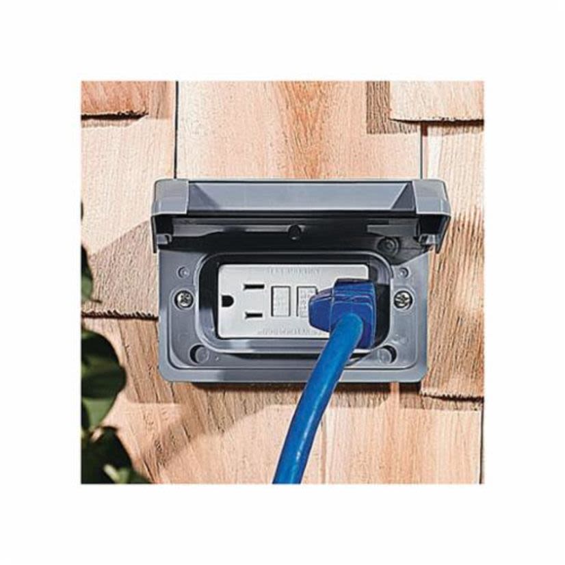 Carlon E98GHGN-CAR Non-Metallic Weatherproof GFCI Receptacle Box Cover
